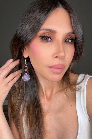 Purple Gumball Statement Earring - Born To Glam