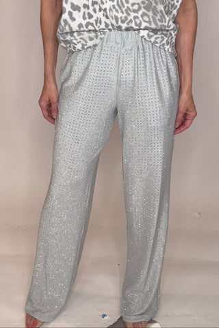 Chic Flicker Rhinestone Pull On Pants - Born To Glam