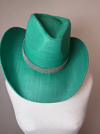 Turquoise Glam Rhinestone Cowboy Hat