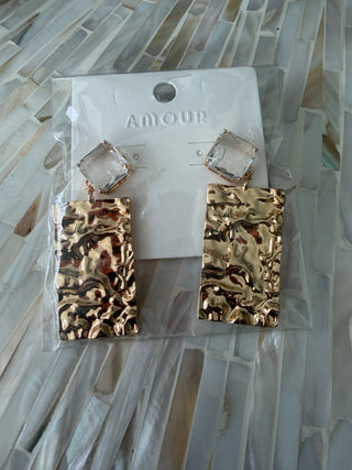 Style the Molten Gold Statement Earrings exclusively at Born To Glam