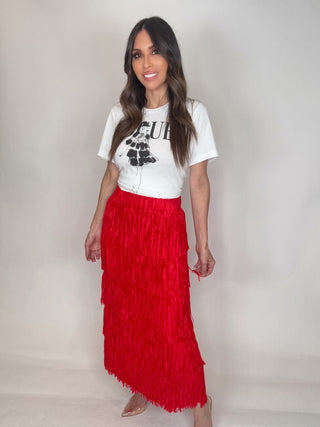 Fringe Maxi Skirt - Born To Glam