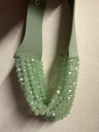 Style the Chunky Acrylic Beaded Multi Layered Faux Leather Necklace exclusively at Born To Glam