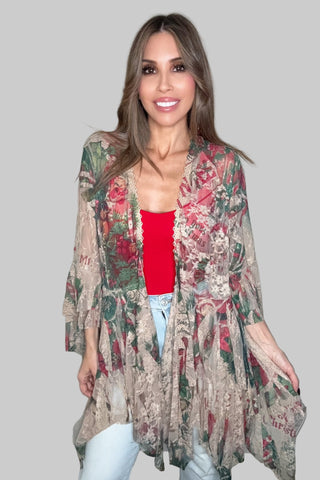 Santa Lace Kimono - Born To Glam