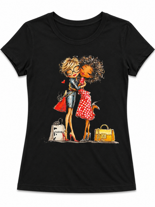 Black Fashion Friends Graphic Tee