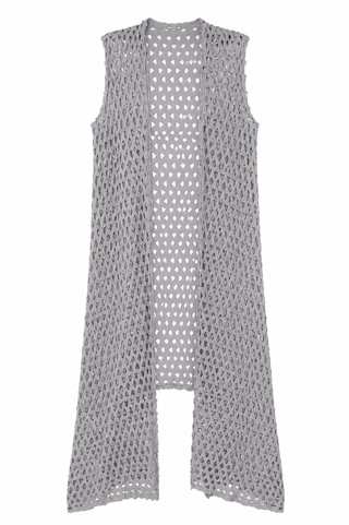 Gray Statement Open Cut One Size Vest