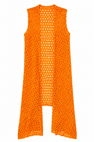 Orange Statement Open Cut One Size Vest
