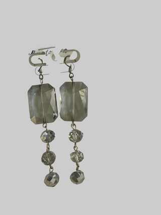 Rectangle Tiered Crystal Earring