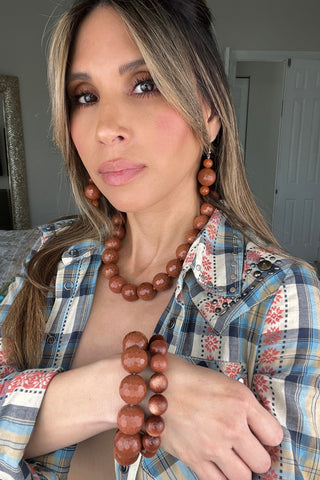 Goldstone Sphere Sterling Silver Earring - Born To Glam