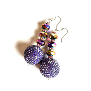 Purple Gumball Statement Earring - Born To Glam