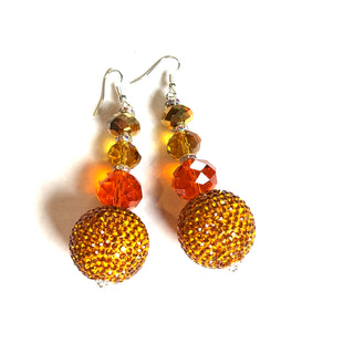 Orange Gumball Statement Earring - Born To Glam