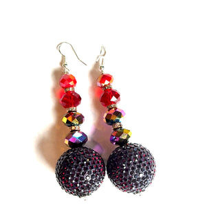 Red Purple Gumball Statement Earring - Born To Glam