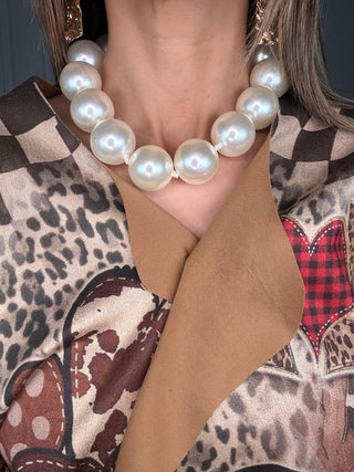 Style the Faux Pearl Magnetic Statement Short Necklace exclusively at Born To Glam