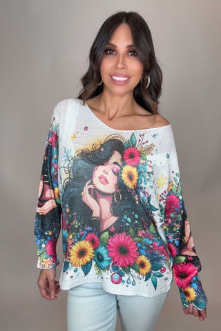 Floral Lady Sweater Top - Born To Glam