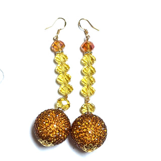 Chartreuse Orange Gumball Statement Earring - Born To Glam