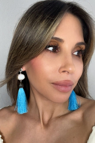 Baroque Pearl 925 Sterling Silver Tassel Earrings - Born To Glam