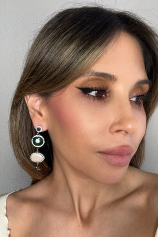 Agate & Pearl 925 Sterling Silver Earring - Born To Glam