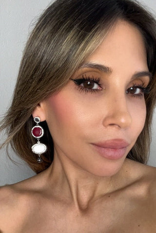 Agate & Pearl 925 Sterling Silver Earring - Born To Glam