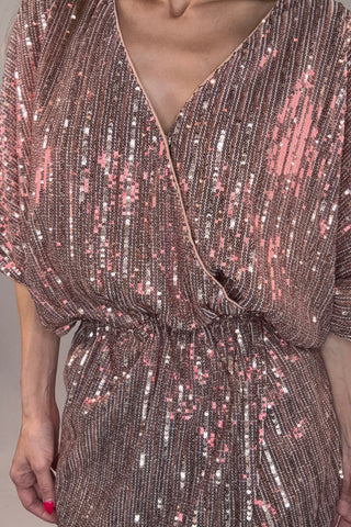 Sequin Wrap Dress - Born To Glam