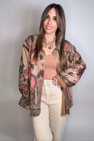 Moody Floral Cardigan Jacket - Born To Glam