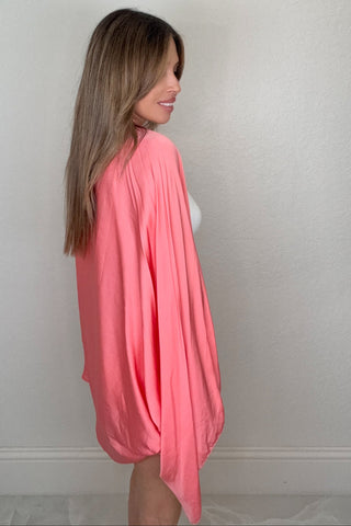 Style the Peach Solid Silk Jacket exclusively at Born To Glam