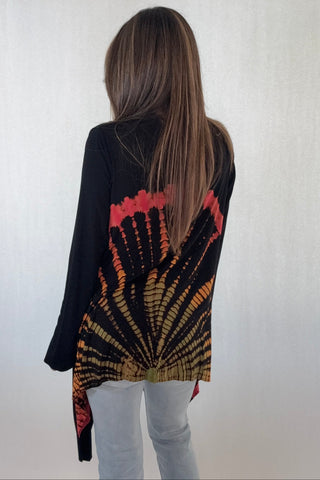 Circular Tie Dye Pullover Cardigan