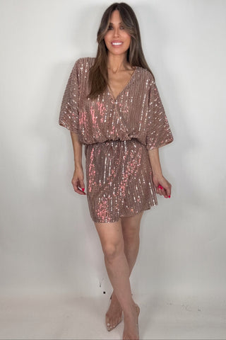 Sequin Wrap Dress - Born To Glam