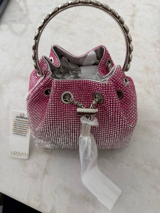 Shades Of Pink Allover Crystal Handbag