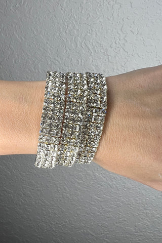 Rhinestone Cuff Stack - Born To Glam