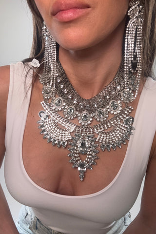 Jania Silver Necklace - Born To Glam