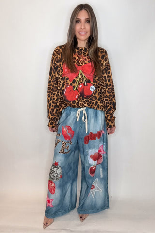 Denim Love Palazzo Pants - Born To Glam
