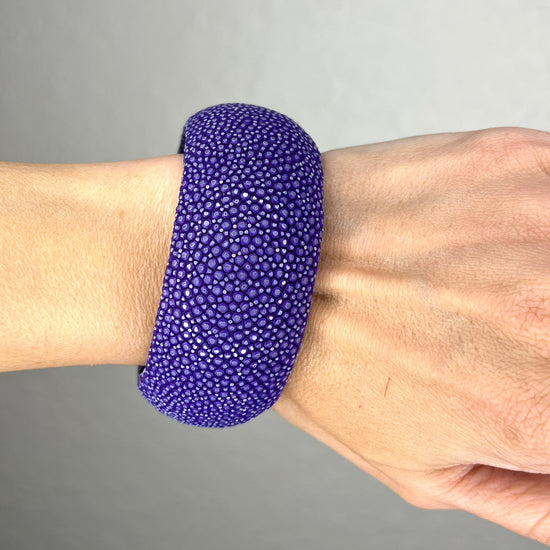 Purple Shagreen Cuff - Born To Glam