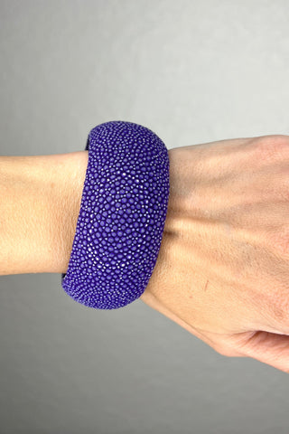 Purple Shagreen Cuff - Born To Glam