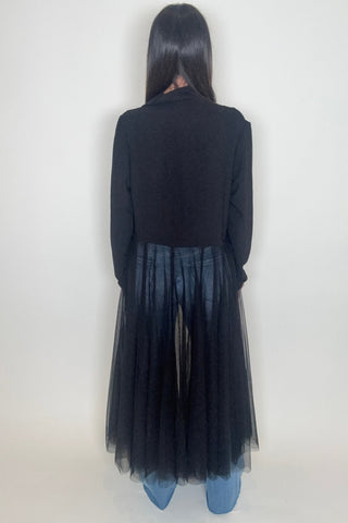 Black Mesh Cardigan Blazer - Born To Glam