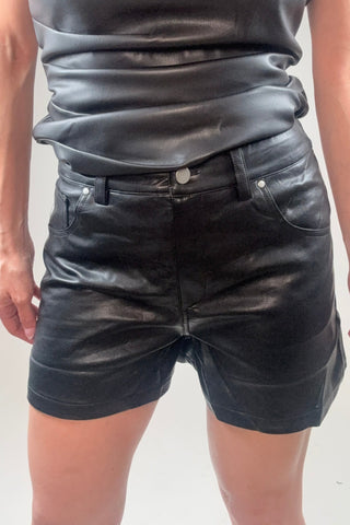 Chic Vegan Leather Shorts - Born To Glam