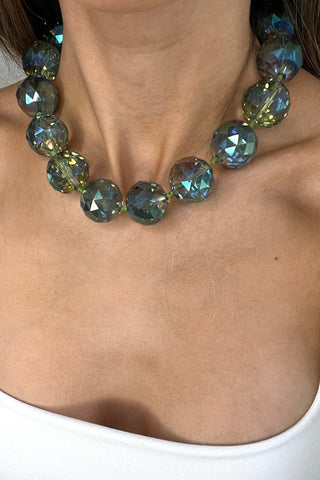 24mm Crystal Sphere Short Necklace - Born To Glam