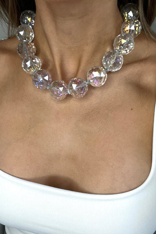 24mm Crystal Sphere Short Necklace - Born To Glam