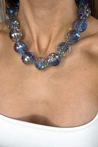 24mm Crystal Sphere Short Necklace - Born To Glam