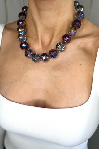 20mm Crystal Sphere Short Necklace - Born To Glam