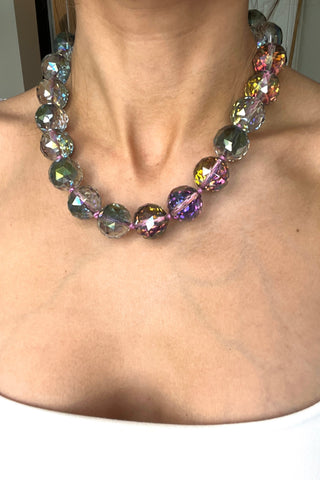 20mm Crystal Sphere Short Necklace - Born To Glam