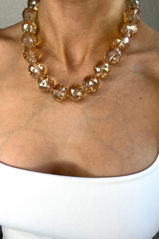 20mm Crystal Sphere Short Necklace - Born To Glam