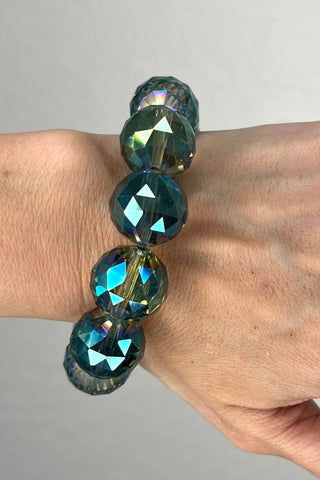Crystal Sphere Stretch Bracelet - Born To Glam