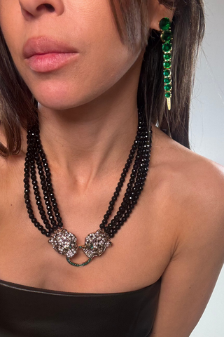 Harper Green Cubic Zirconia Drop Earrings - Born To Glam