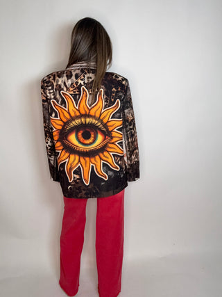Sun Kiss Queen One Size Graphic Blazer - Born To Glam