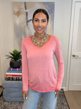 Pink Lightweight Long Sleeve Top - Born To Glam