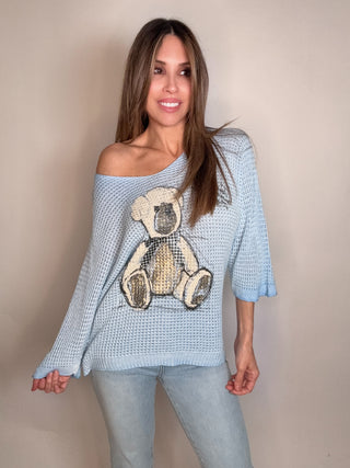 Style the Teddy One Size Waffle Knit Top exclusively at Born To Glam