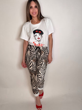 Leopard Zebra Print Jogger