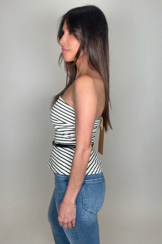 Striped Peplum Top - Born To Glam