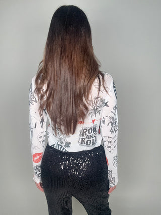 Rock N Roll Mesh Top - Born To Glam