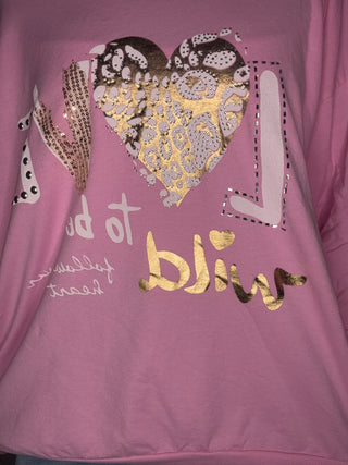 LOVE Graphic Cotton Sweatshirt