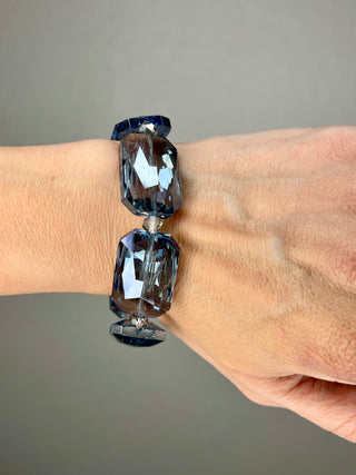 Rectangle Crystal Stretch Bracelet - Born To Glam